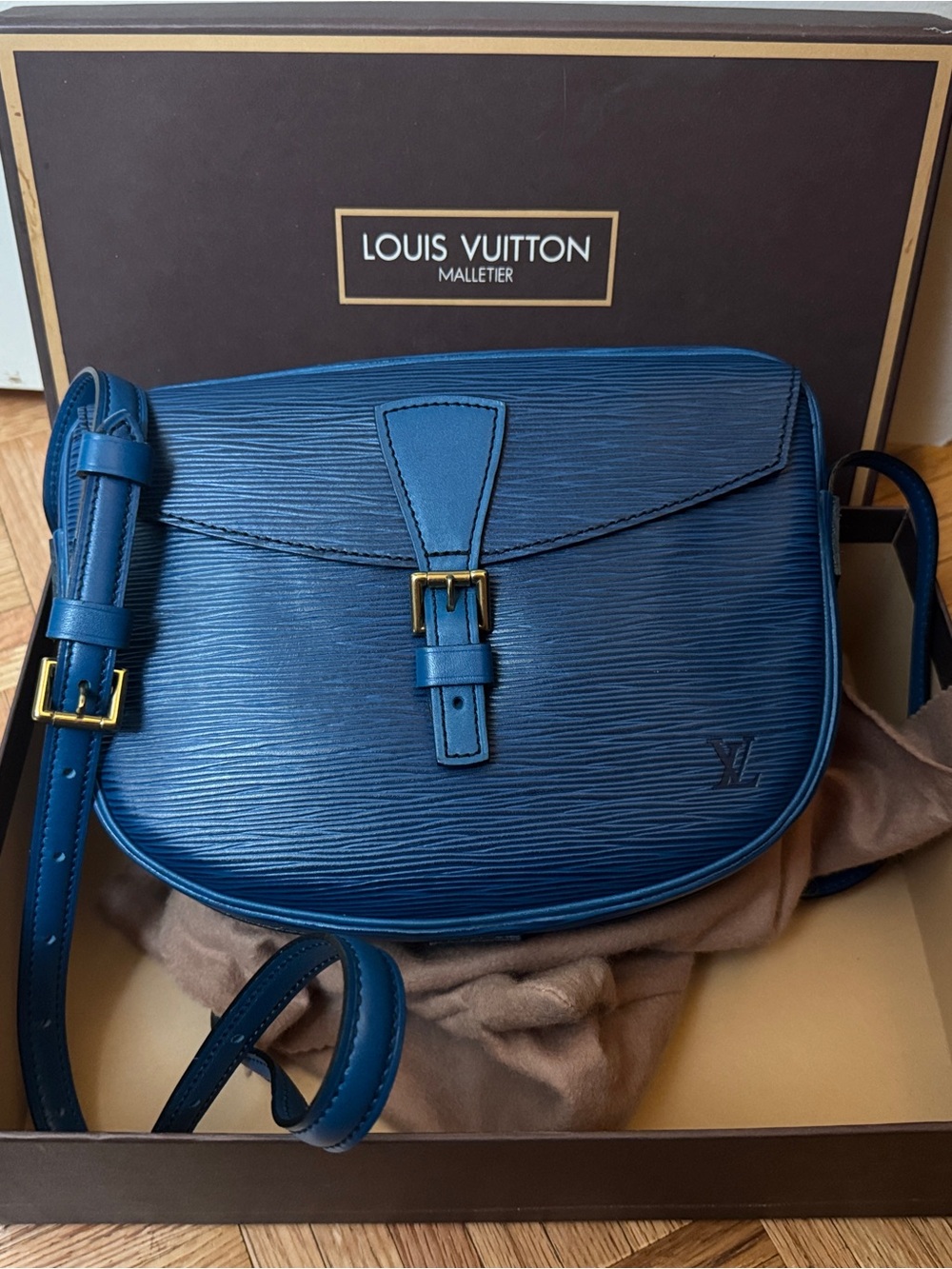 Louis Vuitton Vintage Calypso Blue Epi Leather Crossbody Bag, NIB